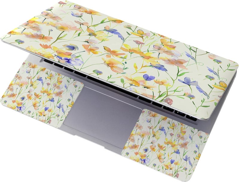 WINTOJO 11.6 13 13.3 14 15 15.6 inches Netbook Laptop Skin Sticker Decal Reusable Protector Cover Case for Laptop Notebook chromebook Yellow Flowers W-NEK-58 - Image 3